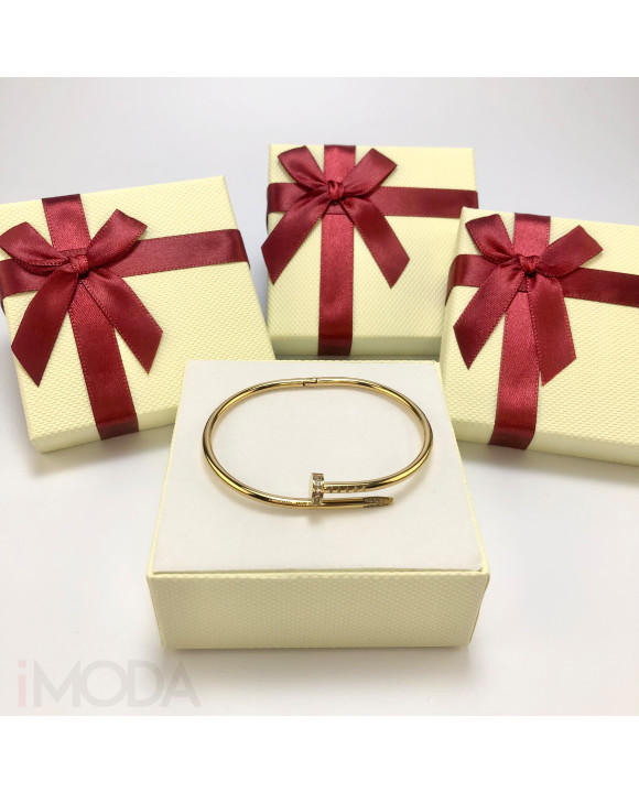 Dámsky oceľový náramok klinec pozlátený-286832-20