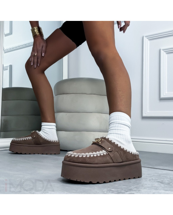 Hnedá nasúvacia obuv-312497-20
