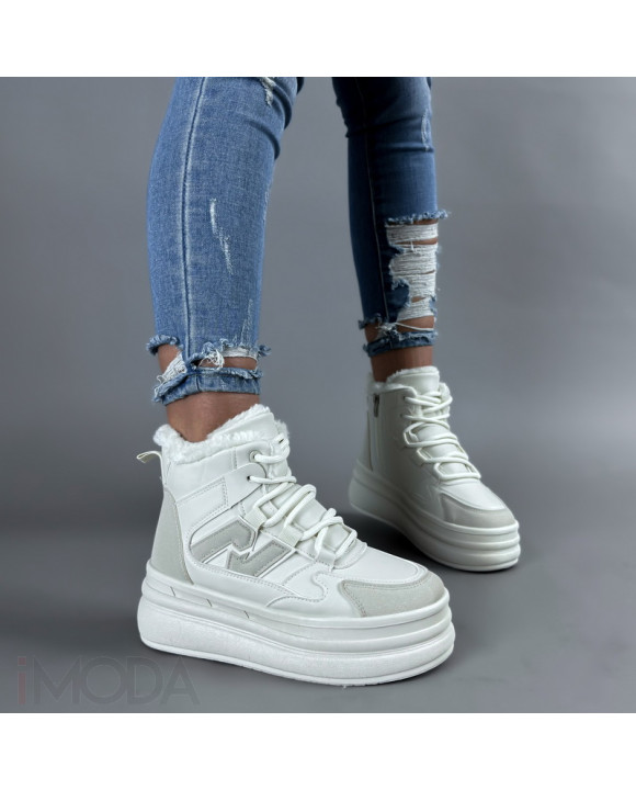 Béžové členkové zateplené tenisky-312761-20