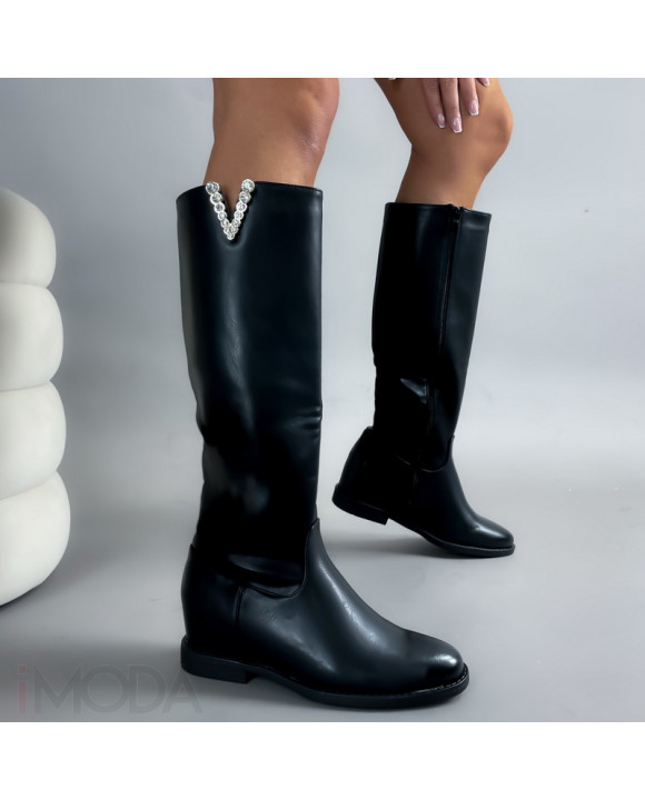 Čierne vysoké čižmy-313070-20