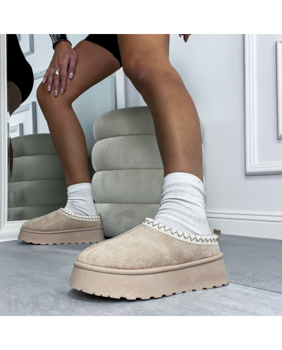 Béžová nasúvacia obuv-313169-20