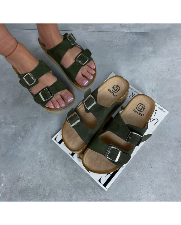 Zelené korkové šľapky-316612-20