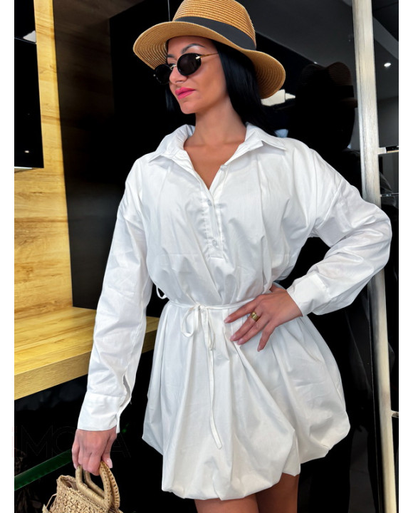 Biele košeľové PUFFY šaty-316893-20