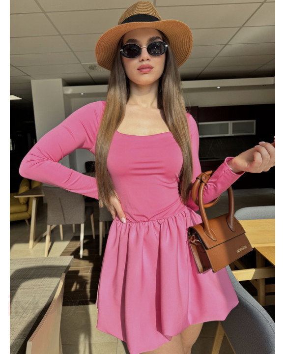 Fuchsiové PUFFY šaty-316898-20