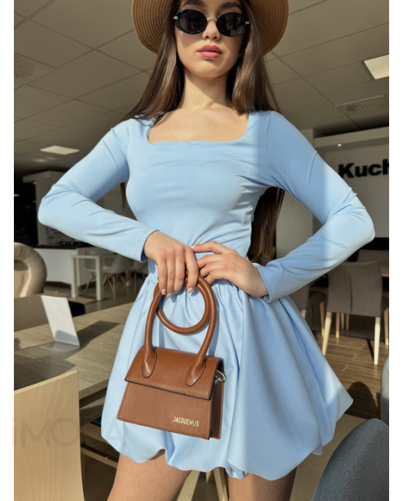 Svetlomodré PUFFY šaty-316896-20