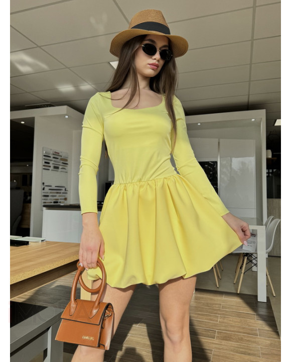 Žlté PUFFY šaty-316899-20