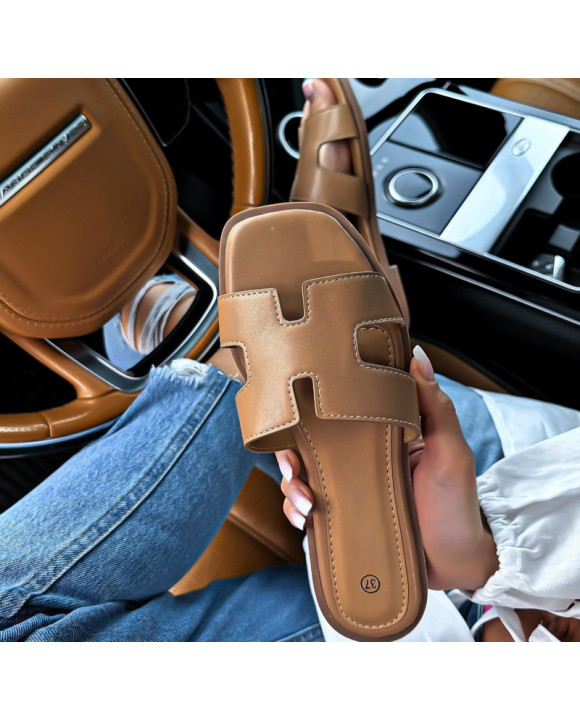 Hnedé šľapky-317390-20