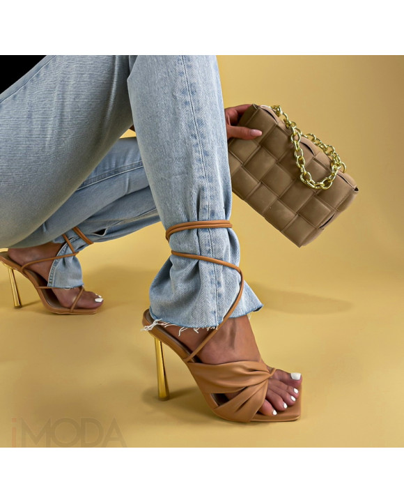 Béžové sandále na viazanie-268038-20