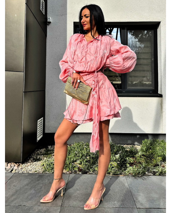 Marhuľové lesklé šaty-317961-20