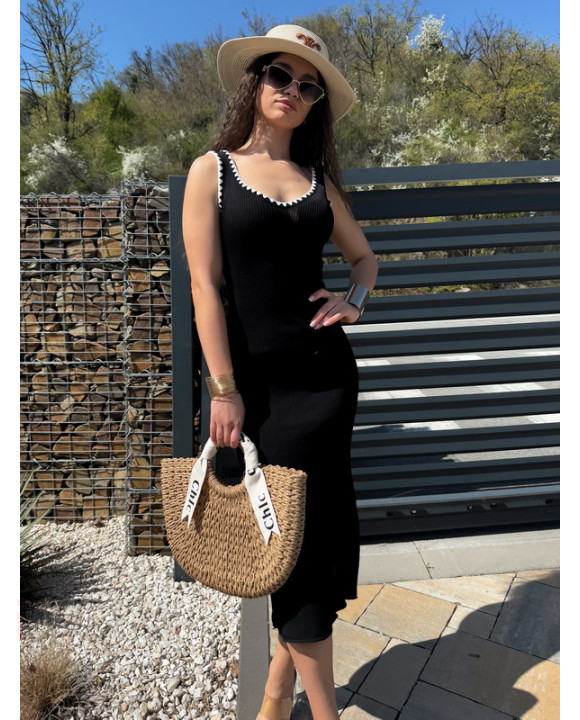 Čierne úpletové šaty-317571-20