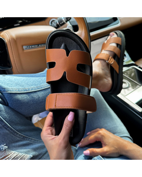 Hnedé šľapky-318575-20