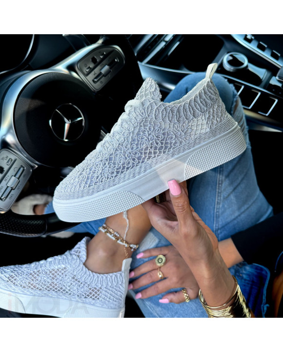 Biele háčkované tenisky-318627-20