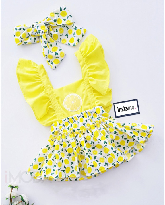 Žltý letný overal s čelenkou-269576-20