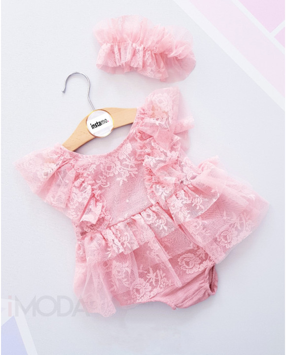 Ružové elegantné šaty s čelenkou-269812-20