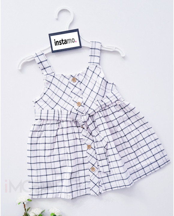 Biele kárované letné šaty-269594-20