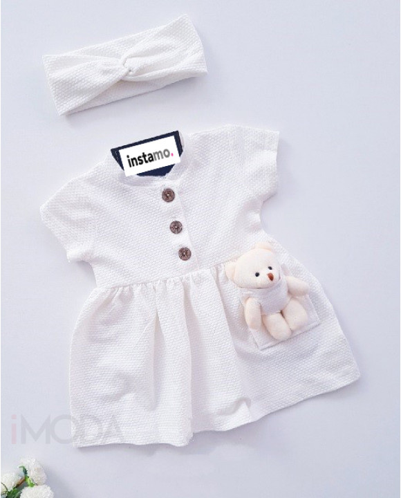 Biele letné šaty s medvedíkom a čelenkou-269554-20