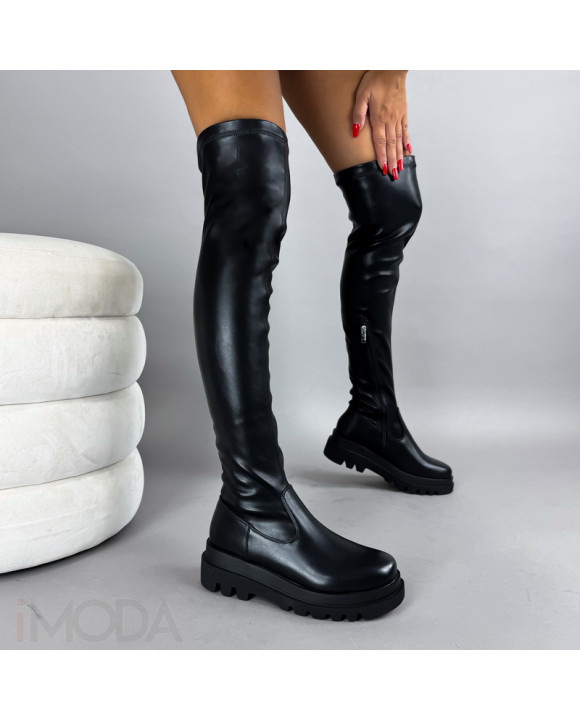 Čierne vysoké čižmy-322252-20