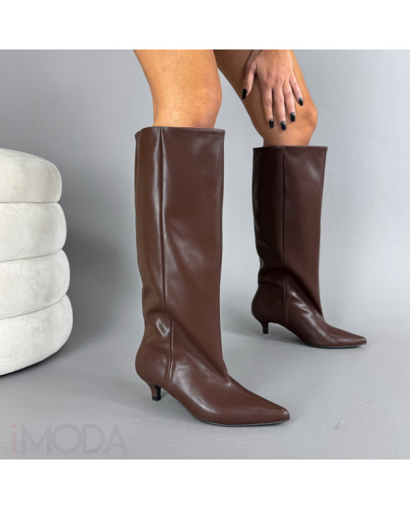 Hnedé vysoké čižmy-323621-20