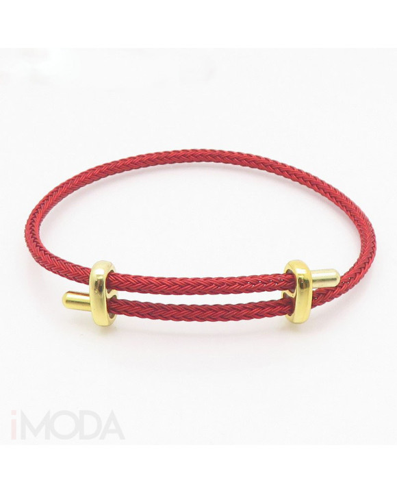 Nastaviteľný náramok z chirurgickej ocele červený-312294-20