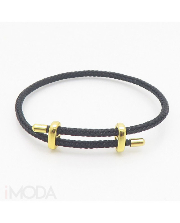 Nastaviteľný náramok z chirurgickej ocele čierny-312290-20