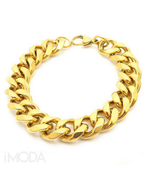 Pánsky oceľový náramok pozlátený-315584-20