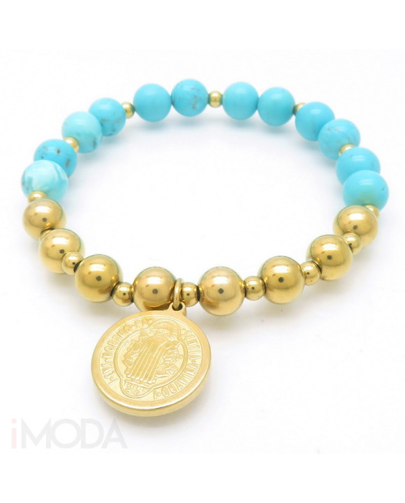 Oceľový pozlátený náramok Mária-316310-20