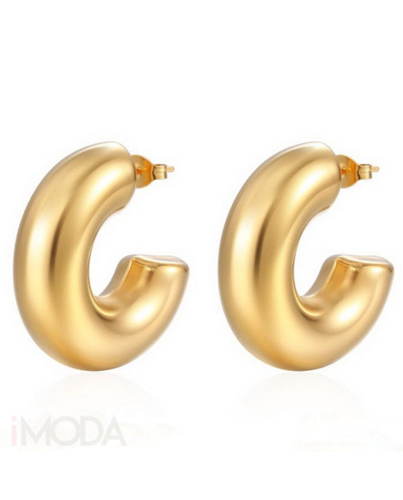 Výrazné oceľové náušnice polkruhy-299164-20