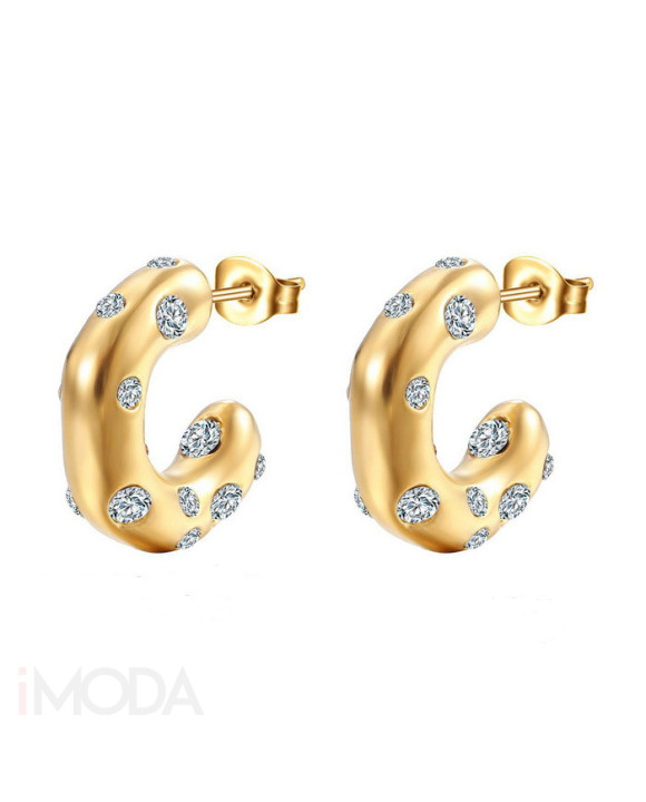 Dámske náušnice oceľové polkruhy-299225-20