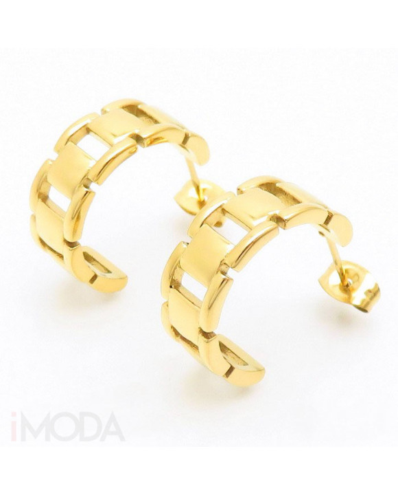 Dámske náušnice oceľové pozlátené-299252-20