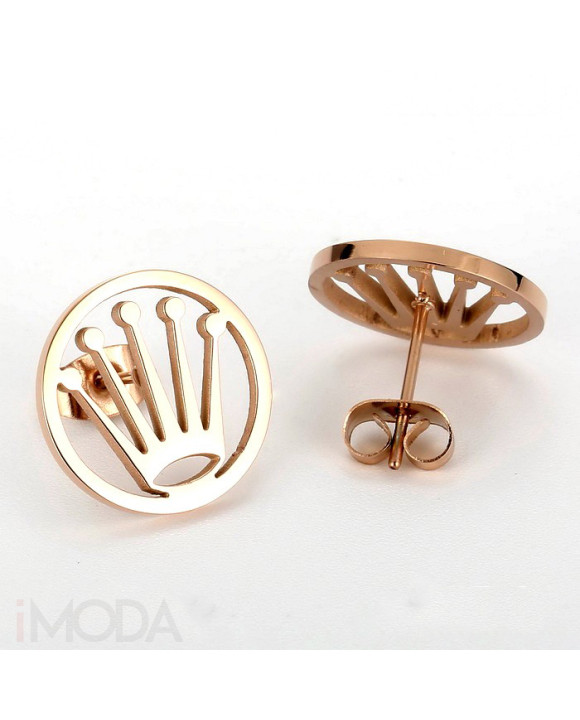 oceľové náušnice Rose Korunka-279416-20