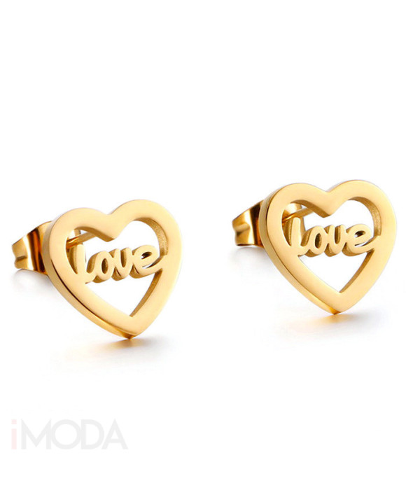 Dámske oceľové náušnice srdce-312478-20
