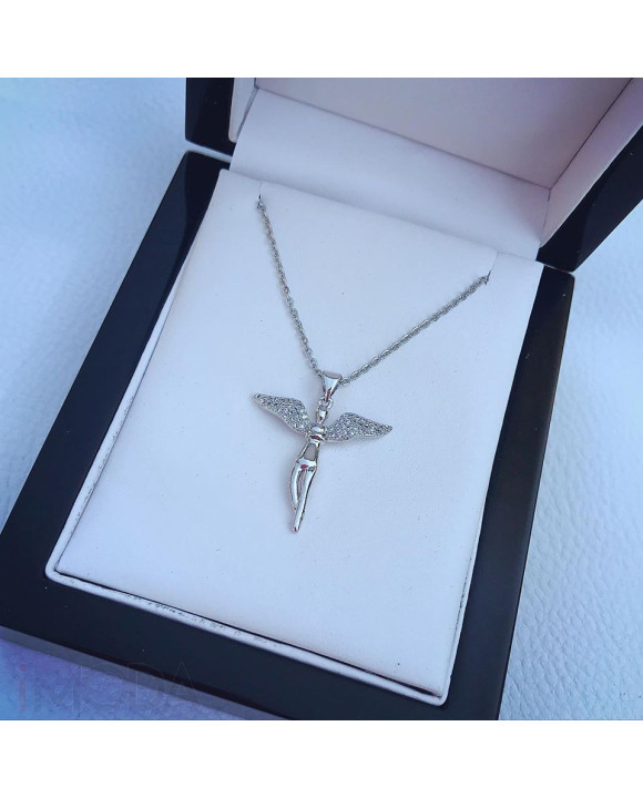 Oceľový náhrdelník anjel-205588-20