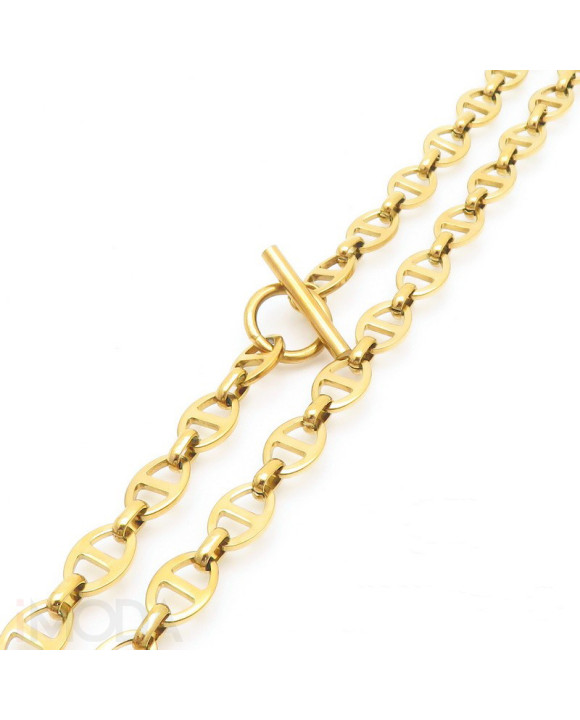 Dámska oceľová retiazka pozlátená-315882-20