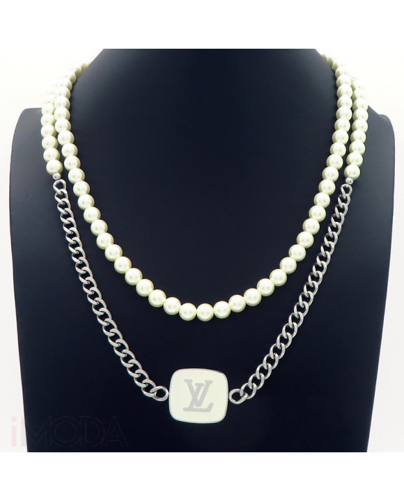 Dámsky štýlový náhrdelník s perlami-318247-20