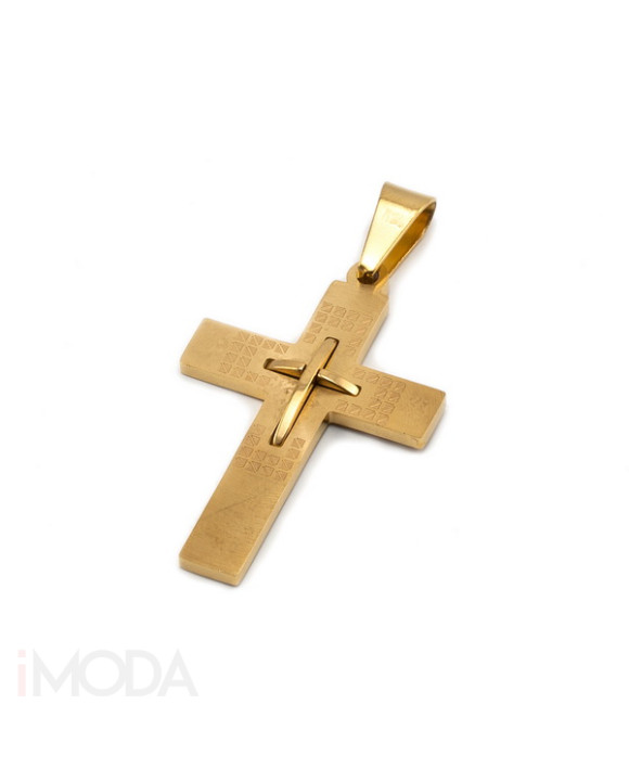 Oceľový pozlátený prívesok 