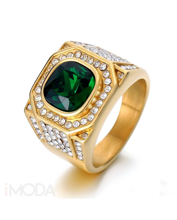 Pánsky pozlátený prsteň s kamenňom-315813-20