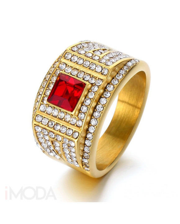 Pánsky pozlátený prsteň s kamenňom-315825-20