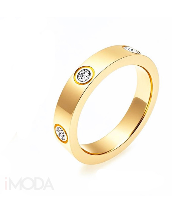 Oceľový prsteň pozlátený-324067-20