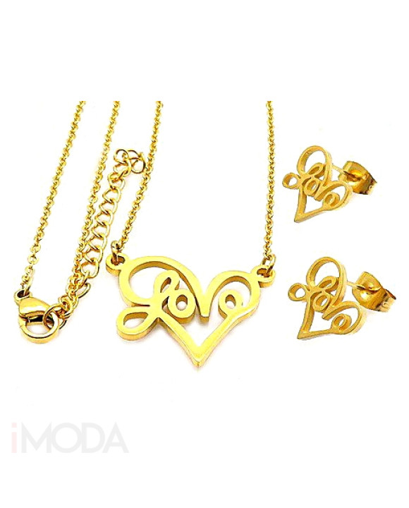 Oceľová súprava pozlátená