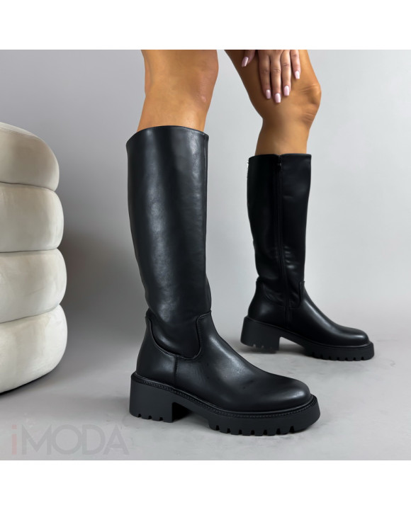 Čierne vysoké čižmy-323204-20