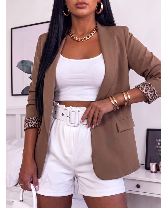 Hnedé sako s leopardím vzorom-330525-20