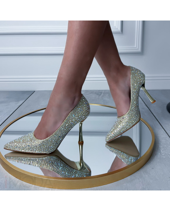 Zlaté lodičky s kamienkami-324393-20