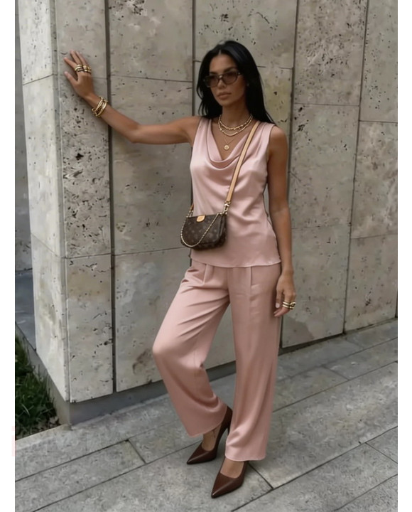 Ružový saténový komplet-327073-20