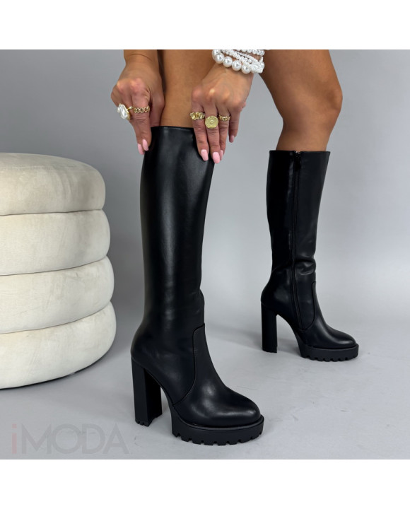 Čierne vysoké čižmy-323838-20