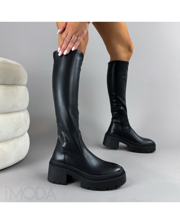 Čierne vysoké čižmy-309670-20