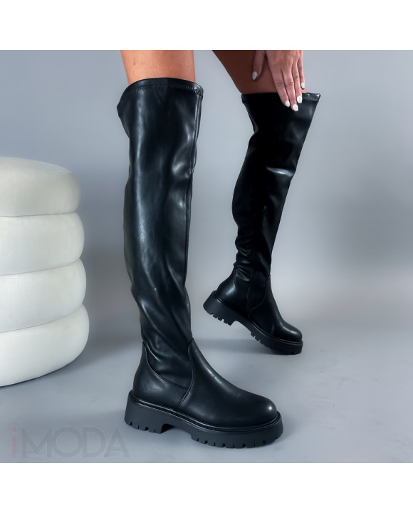 Čierne vysoké čižmy-313705-20