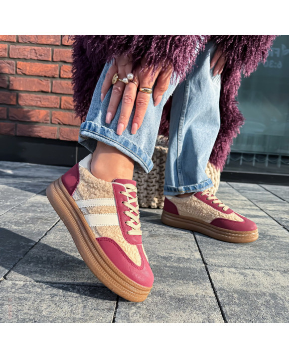 Bordovo-hnedé tenisky-324225-20