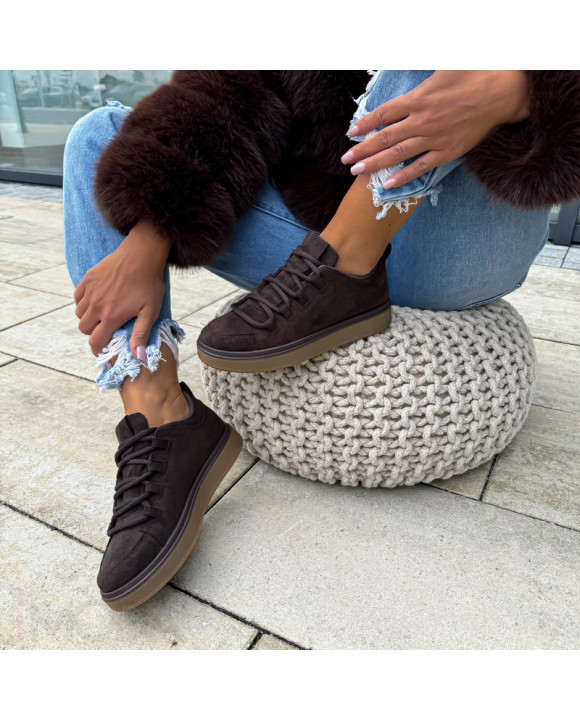 Hnedé semišové tenisky-322629-20