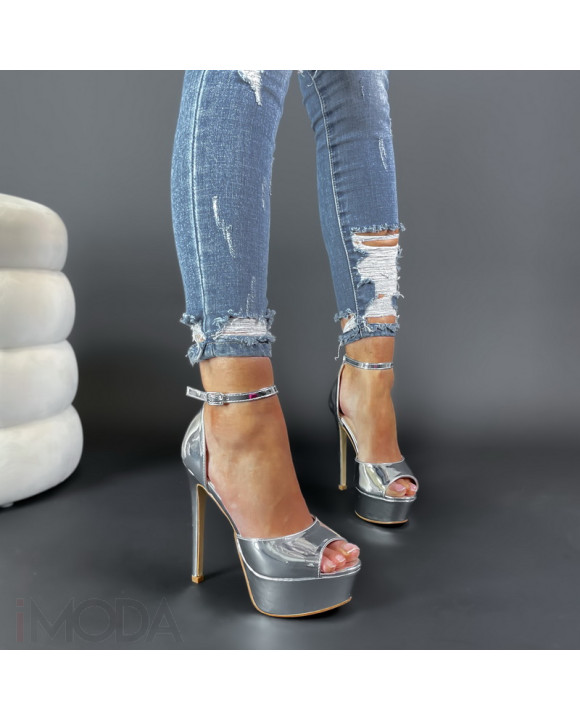 Strieborné sandále na platforme-298245-20