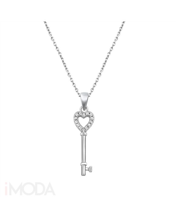 Strieborný náhrdelník kľúč-292855-20